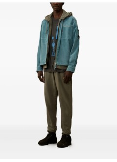 c.p.company sudadera hombre sweatshirts hooded open in light fleece - 19cmss712a002246g 921