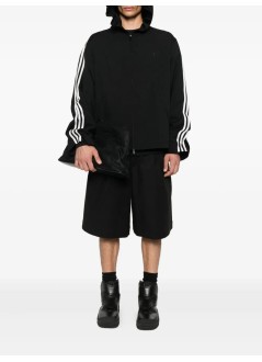 y3 sweater many-3 hooded track top 3-stripes - jw7354 black