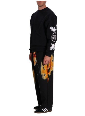 y3 sweater many-3 graphic crew sweat - jx4749 black 2