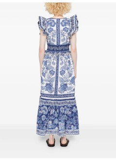 farm rio vestido mujer shell garden off white maxi dress - 336322 25093