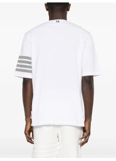 thom browne camiseta hombre tee w/ 4bar in sustainable jersey - mjs168g07862 100