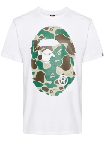 bape t-shirt manliquid camo big ape head tee m - 001tek301029m white