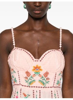 farm rio vestido mujer delicate forest pink maxi dress - 336318 25023