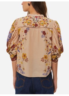 farm rio blusa mujer beauty bouquet pink blouse - 329139 25020