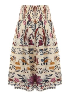 farm rio vestido mujer romantic lightness cream midi - 328657 25073