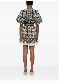 farm rio dress womanainika tropical splendor blue - 329212 25008