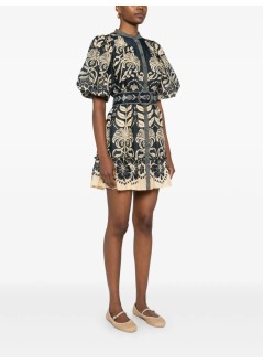 farm rio dress womanainika tropical splendor blue - 329212 25008