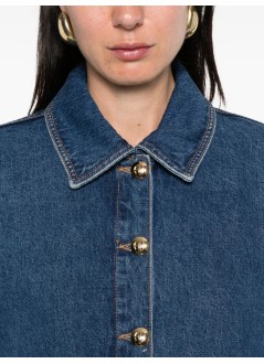 anine bing outerwear mujer luca jacket - a0110856whd36 washed blue