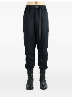 y3 pantalon hombre y-3 rayon twill cuffed pants - jx7283 black