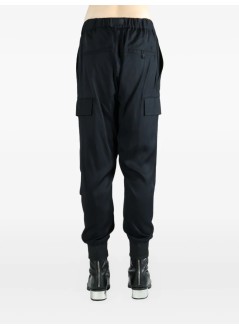 y3 pantalon hombre y-3 rayon twill cuffed pants - jx7283 black