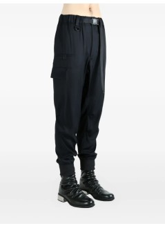 y3 pantalon hombre y-3 rayon twill cuffed pants - jx7283 black