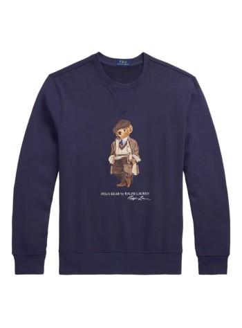 polo ralph lauren sweater manlscnm4-long sleeve-sweatshirt - 710980305001 fa25 faded blue hrtg bear