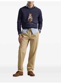 polo ralph lauren sweater manlscnm4-long sleeve-sweatshirt - 710980305001 fa25 faded blue hrtg bear