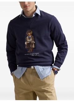polo ralph lauren sweater manlscnm4-long sleeve-sweatshirt - 710980305001 fa25 faded blue hrtg bear
