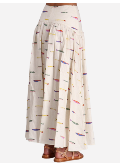 staud falda mujer procida linen skirt - r25p6147pl psri