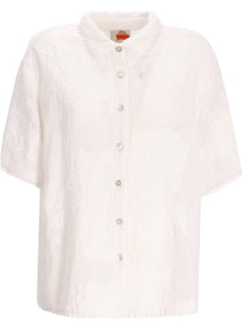 farm rio camiseria mujer white flower shirt - 336811 l0036