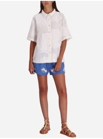 farm rio camiseria mujer white flower shirt - 336811 l0036 2