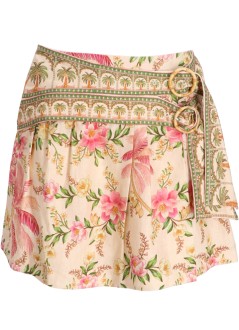 farm rio skirt womanpalm dream off white double waistband mini skirt - 335744 25070