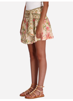 farm rio skirt womanpalm dream off white double waistband mini skirt - 335744 25070