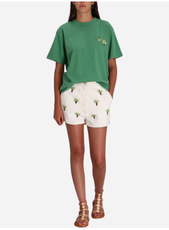 farm rio pantalon corto mujer embroidered coconut off white tree shorts - 346953 l0025 2
