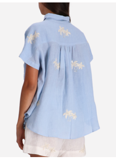 benaras by citrus camiseria mujer thread palm top - be 24839 lt blue
