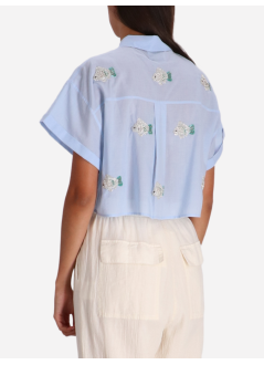 benaras by citrus shirt womancotton fish top bondi - be 24834 lt blue
