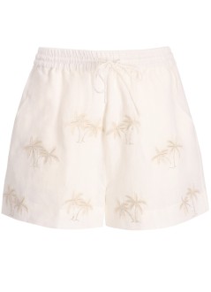 benaras by citrus short pant womanthreads palm mini shorts - be 24830 natural