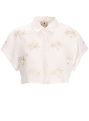 benaras by citrus shirt womanbondi palm short shirt - be 24673 natural