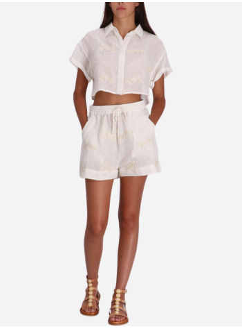 benaras by citrus shirt womanbondi palm short shirt - be 24673 natural 2