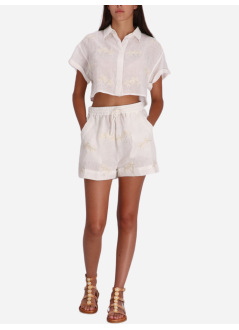 benaras by citrus shirt womanbondi palm short shirt - be 24673 natural