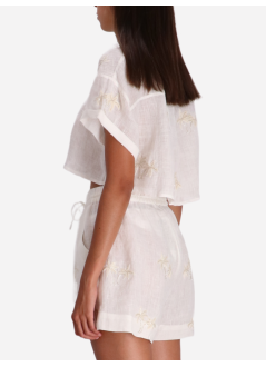 benaras by citrus shirt womanbondi palm short shirt - be 24673 natural