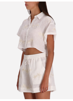 benaras by citrus shirt womanbondi palm short shirt - be 24673 natural
