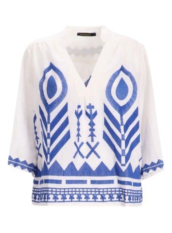 greek archaic kori blusa mujer blouse feather 3 4 sleeve - s25k241494 1105