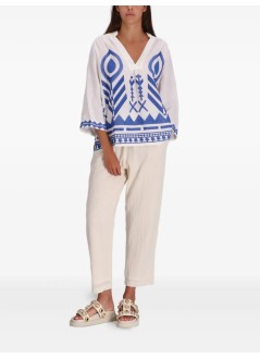 greek archaic kori blusa mujer blouse feather 3 4 sleeve - s25k241494 1105