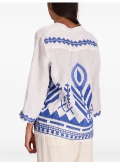 greek archaic kori blusa mujer blouse feather 3 4 sleeve - s25k241494 1105
