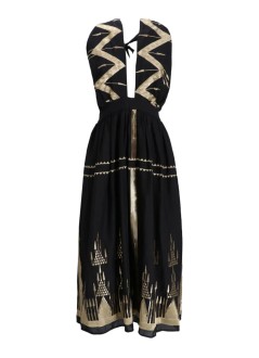 greek archaic kori vestido mujer dress long roots halterneck - s25k430393 4201