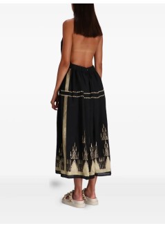 greek archaic kori vestido mujer dress long roots halterneck - s25k430393 4201