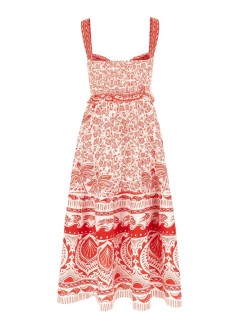 farm rio dress womanriver ride red midi dress - 336274 25090