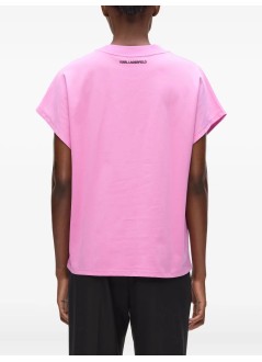 karl lagerfeld top mujer ikon aquarelle c loose t shirt - a2w17115 2aw