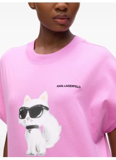 karl lagerfeld top mujer ikon aquarelle c loose t shirt - a2w17115 2aw