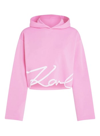 karl lagerfeld sweater womankarl signature hem hoodie - a4w20039 2aw
