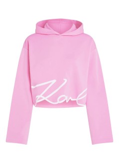 karl lagerfeld sudadera mujer karl signature hem hoodie - a4w20039 2aw