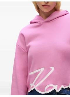karl lagerfeld sudadera mujer karl signature hem hoodie - a4w20039 2aw