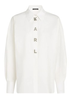 karl lagerfeld camiseria mujer karl snap fashion poplin shirt - a4w11022 100