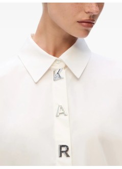 karl lagerfeld camiseria mujer karl snap fashion poplin shirt - a4w11022 100