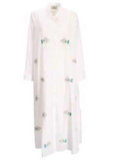 benaras by citrus dress womanfish long shirt - be 24833 white