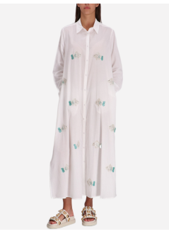 benaras by citrus dress womanfish long shirt - be 24833 white