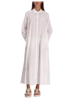 benaras by citrus dress womandouble palm long shirt - be 24729 white