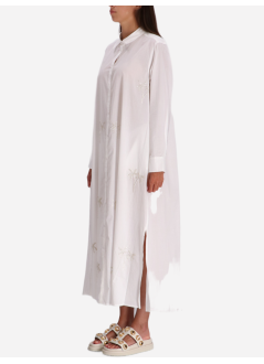 benaras by citrus dress womandouble palm long shirt - be 24729 white