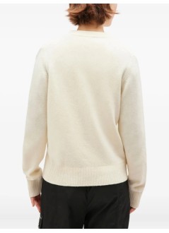 ganni punto mujer graphic wool mix fluffy puppy love crewneck - k2562 135